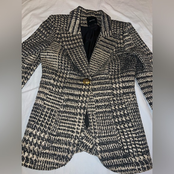 Smythe Duchess One Button Blazer Black and Gold Stunning! - Picture 2 of 13
